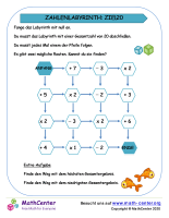 Zahlenlabyrinth: Ziel 20