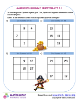 Magisches Quadrat Arbeitsblatt 3.1