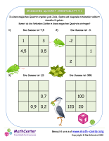 Magisches Quadrat Arbeitsblatt 4.1