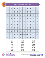 Zahlensuchrätsel B1