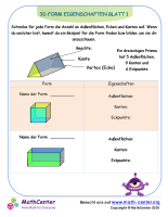 3D Form Eigenschaften Blatt 1