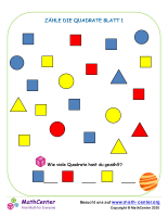 Zähle Die Quadrate Blatt 1