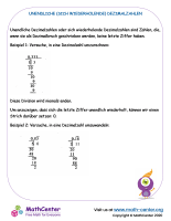 Unendliche (Sich Wiederholende) Dezimalzahlen