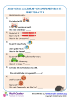 Additions & Subtraktionsfragestellungen Bis 15 Blatt 2