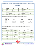 Umwandeln Von Metrischen Einheiten - Gewicht & Volumen 3