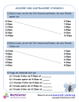 Addiere Und Subtrahiere Stunden 1