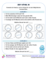 Zeit Rätsel 3B