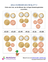 Geld Zuordnen Bis €5 Blatt 2