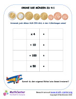 Ordne Die Münzen Zu 4:1 (Euro)