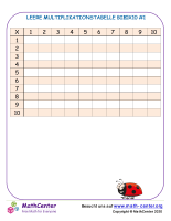 Leere Multiplikationstabelle Bis 10X10 #1