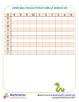 Leere Multiplikationstabelle Bis 10X10 #3