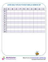 Leere Multiplikationstabelle Bis 10X10 #7