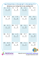 Multiplikation: 2-Stellige Mit 1-Stellige Blatt 5