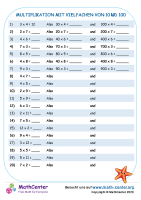 Multiplikation Mit Vielfachen Von 10 Und 100