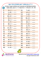 Multiplizieren Mit 10Ern Blatt 2