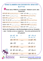 Runde Klammern Und Exponenten Benutzen Blatt 5:2