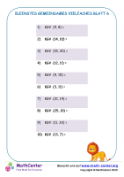 Kleinstes Gemeinsames Vielfaches Blatt 6