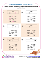 Zahlenbindungen Bis 100 Blatt 3