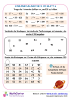 Zahlenbindungen Bis 100 Blatt 6