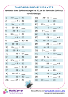 Zahlenbindungen Bis 20 Blatt 8