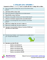 6-Stellige Zahl Aufgaben 1