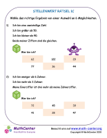 Stellenwert Rätsel 1C