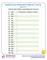 Wandle In Die Erweiterte Form Um 3 Stellig Blatt 2