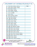 Stellenwert Auf 3 Dezimalstellen Blatt 4C