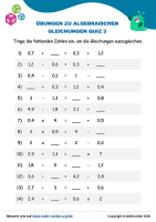 Übungen Zu Algebraischen Gleichungen Quiz 3