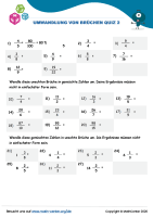 Umwandlung Von Brüchen Quiz 2