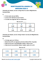 Wortfragestellungen Zu Brüchen Quiz 6