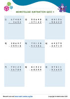 Mehrstellige Subtraktion Quiz 4