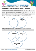 Eigenschaften Von Zahlen Quiz 2