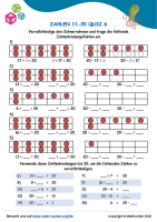 Zahlen 11-20 Quiz 6