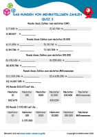 Das Runden Von Mehrstelligen Zahlen Quiz 3