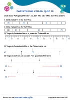 Zweistellige Zahlen Quiz 10