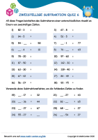 Zweistellige Zahlen Quiz 6