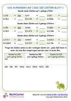 Das Aufrunden Auf 3 Gültige Ziffern Blatt 1