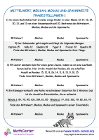 Mittelwert, Median, Modus Und Spannweite Fragestellungen 1