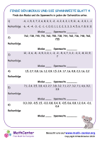 Finde Den Modus Und Die Spannweite Blatt 4