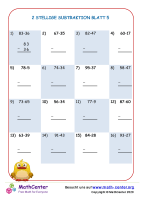 2 Stellige Subtraktion Blatt 5