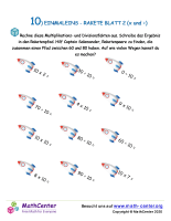 10) Einmaleins - Rakete Blatt 2 (X Und ÷)