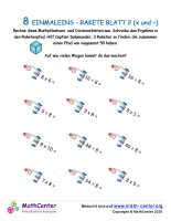 8) Einmaleins - Rakete Blatt 2 (X Und ÷)