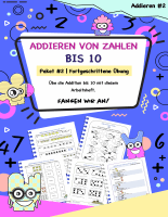 Addieren Von Zahlen Bis 10 - Paket # 2