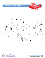 Plane Dot To Dot To 32 | Coloring Activities | Math Center