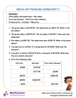 Gross Net Problems Worksheet No.2