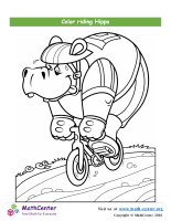 Color The Riding Hippo