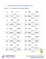 Comparing Decimal Numbers no.3