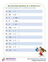 Multiplying Decimals by a whole No.2