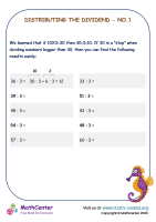 Mental division - Distributing the dividend No.1